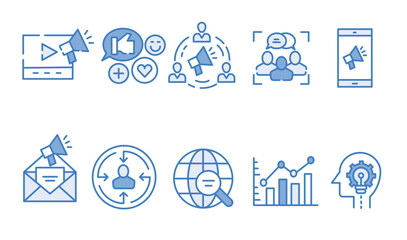 marketing colors icons
