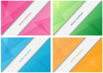 A set of colorful backgrounds for posters, banners, postcards and creative design