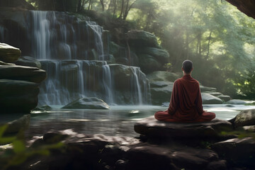 Obraz premium person meditation 