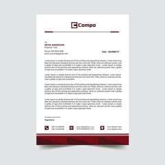 Professional letterhead template design vector illustration