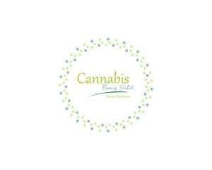 cannabis logo and frame. vector illustration.