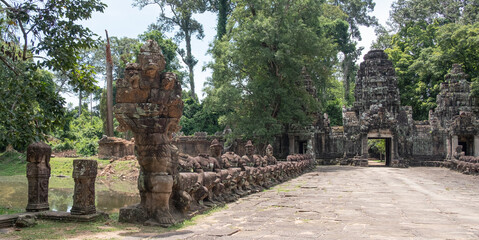 a beautiful gate at Hindust temple in Angkor compound area, Cambodia