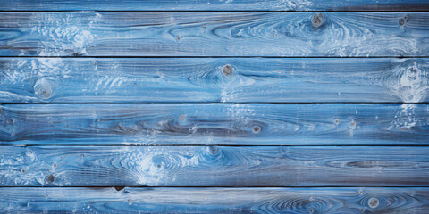 Winter background - blue woodboard - obrazy, fototapety, plakaty