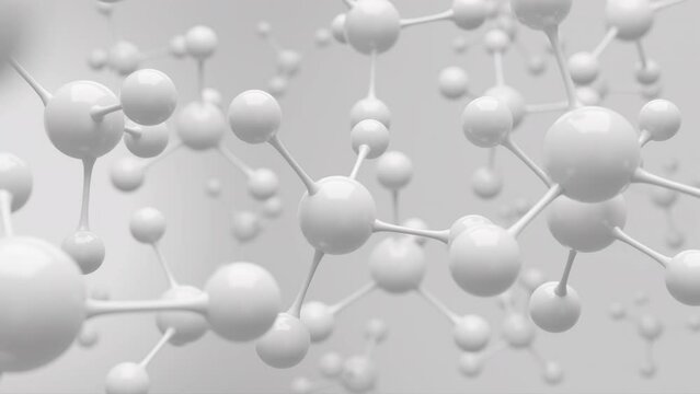 white molecule or atom, Abstract Clean structure for Science or medical background.