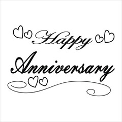 happy anniversary heart simple icon symbol