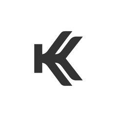 Monogram letter K logo vector
