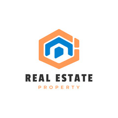 Real estate property logo vector, house symbol for realtor, developer, broker home agency logo concept.
