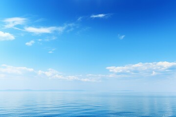 Fototapeta na wymiar Clear sky over tranquil sea. Generative AI