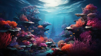 Fototapeta na wymiar underwater sea landscape