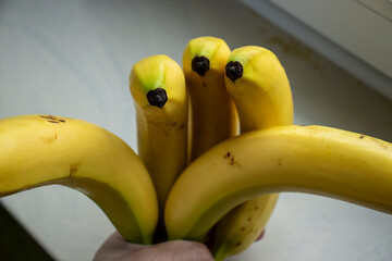 Vibrant photo of ripe bananas, an abundant source of vitamins.