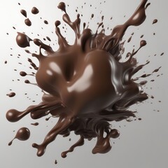 Chocolate Milk splash 3d realistic