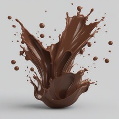 Chocolate Milk splash 3d realistic