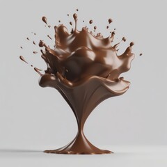 Chocolate Milk splash 3d realistic