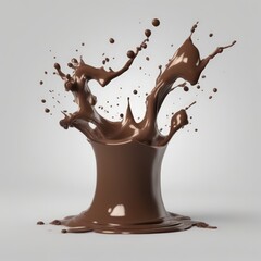 Chocolate Milk splash 3d realistic