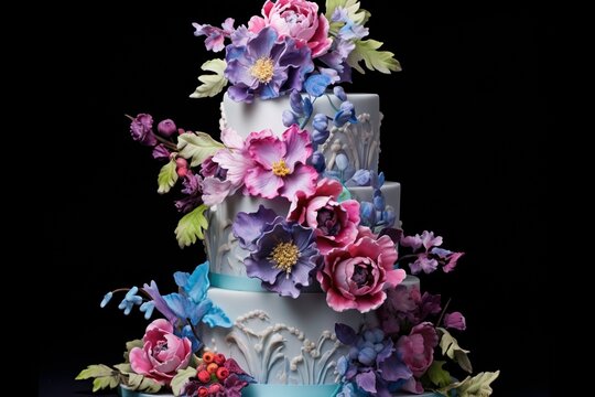 cake and flowers images