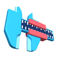 Vernier Calipers 3D Illustration Icon