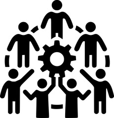 Teamwork, Cooperation line icon. linear style for mobile concept sign, symbol, vector, art