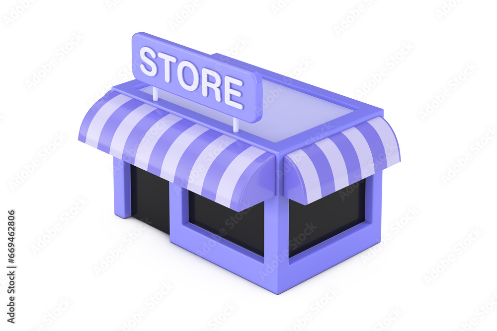 Poster Store or Shop Web UI Mini Icon. 3d Rendering