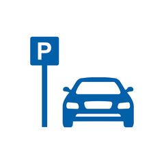 Car parking sign, icon. Parking space sign. Parking location sign