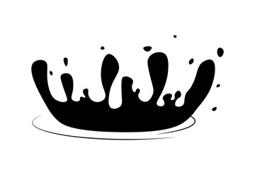 Splashes of water. Scattering drops of water from a fallen object Symbol. Icon. Vector. Illustration isolated