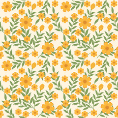 Beautiful Vector Floral Seamless Pattern Background
