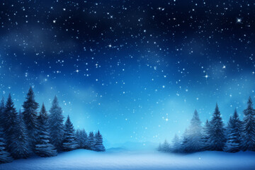  Deep blue Christmas night sky filled with stars