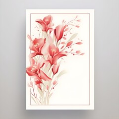 card with flowers ,  floral wedding card
