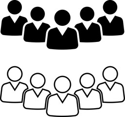 People group icon. Team of worker. User profile symbol. Group of people or group of users. Persons symbol. Vector.