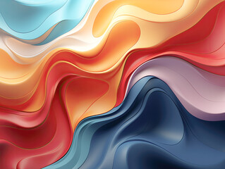Obraz premium Fluid gradient shapes composition on a liquid color background, creating futuristic design posters.