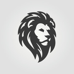 lion head silhouette logo
