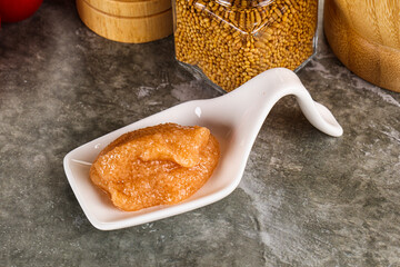 Cod fish roe snack in the bowl