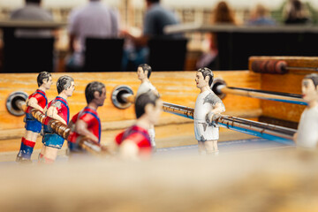 Old weathered Soccer Table - obrazy, fototapety, plakaty