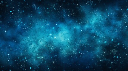 Fototapeta premium Abstract blue space background with stars and nebula