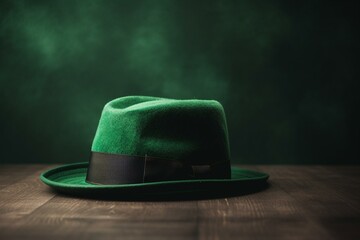 Green hat with St. Patrick's Day background. Generative AI