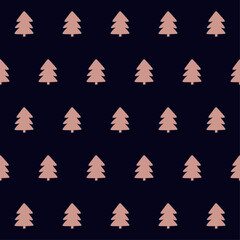 Seamles christmas tree pattern for packing winter holiday gifts.  - 669482094