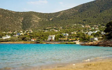Foto op Canvas Tourist place in Avlaki, Porto Rafti in Greece. View from Avlaki beach. © M-Production