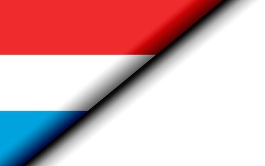 Luxembourg flag folded in half