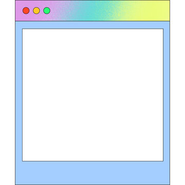 Text box retro computer windows and screens