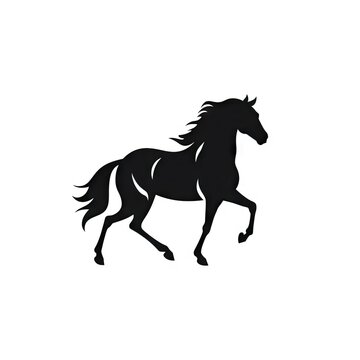 Horse Icon, Mare Symbol, Minimal Horses Icon, Generative AI Illustration