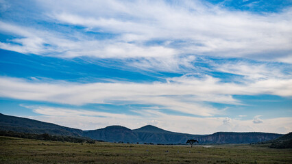 mountains and clouds