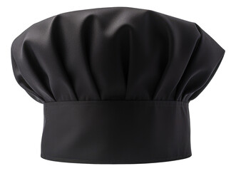 Black chef hat isolated on transparent background
