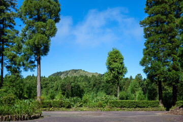 Viewpoint on the trail leading to Miradouro da Boca do Inferno in São Miguel island, Azores