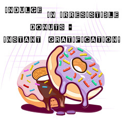 3D image of a donut with a motivating slogan.