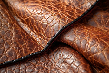 Brown leather cracked texture background