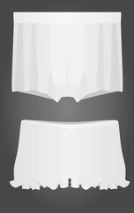 Men and woman white underwear. vector illustration