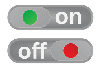 On and off button. vector illustration
