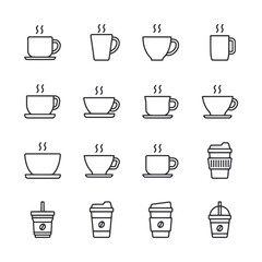 set of coffee cups icon