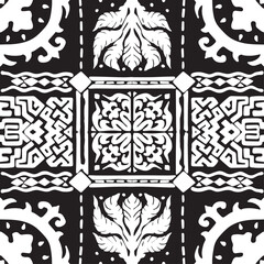 Traditional Navajo ornate portuguese decorative color tiles azulejos. Abstract background. Vector hand drawn illustration, typical portuguese tiles, Ceramic tiles. Seamless pattern.