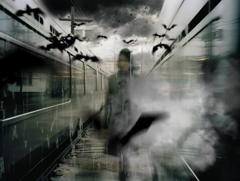 ghost at the train station 