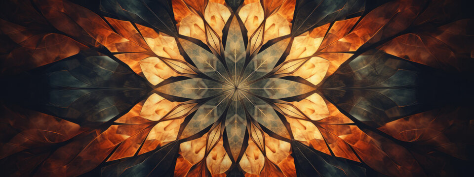 Abstract background with star-shaped blooms .